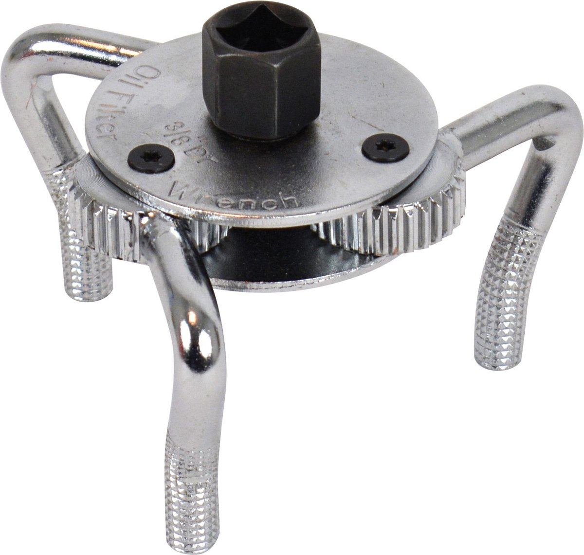 Carpoint oliefiltersleutel 3-potig – 65-110 mm – voor 3 8 ratel – 21 mm dopsleutel – staal – universeel