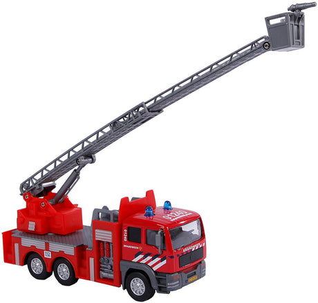 Kids globe die-cast brandweer ladderwagen nl, 16cm
