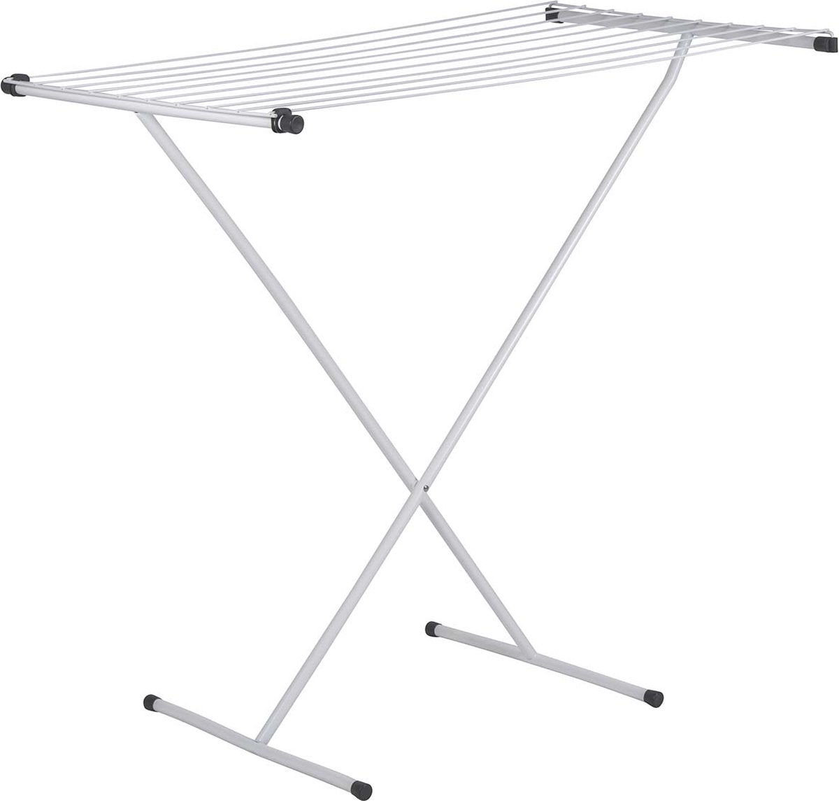 Bo-camp - droogrek - compact - staal - schaarmodel - wit - 9 meter