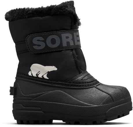 Sorel childrens snow commander™ boot youth unisex little snowboots - black, charcoal - maat 30