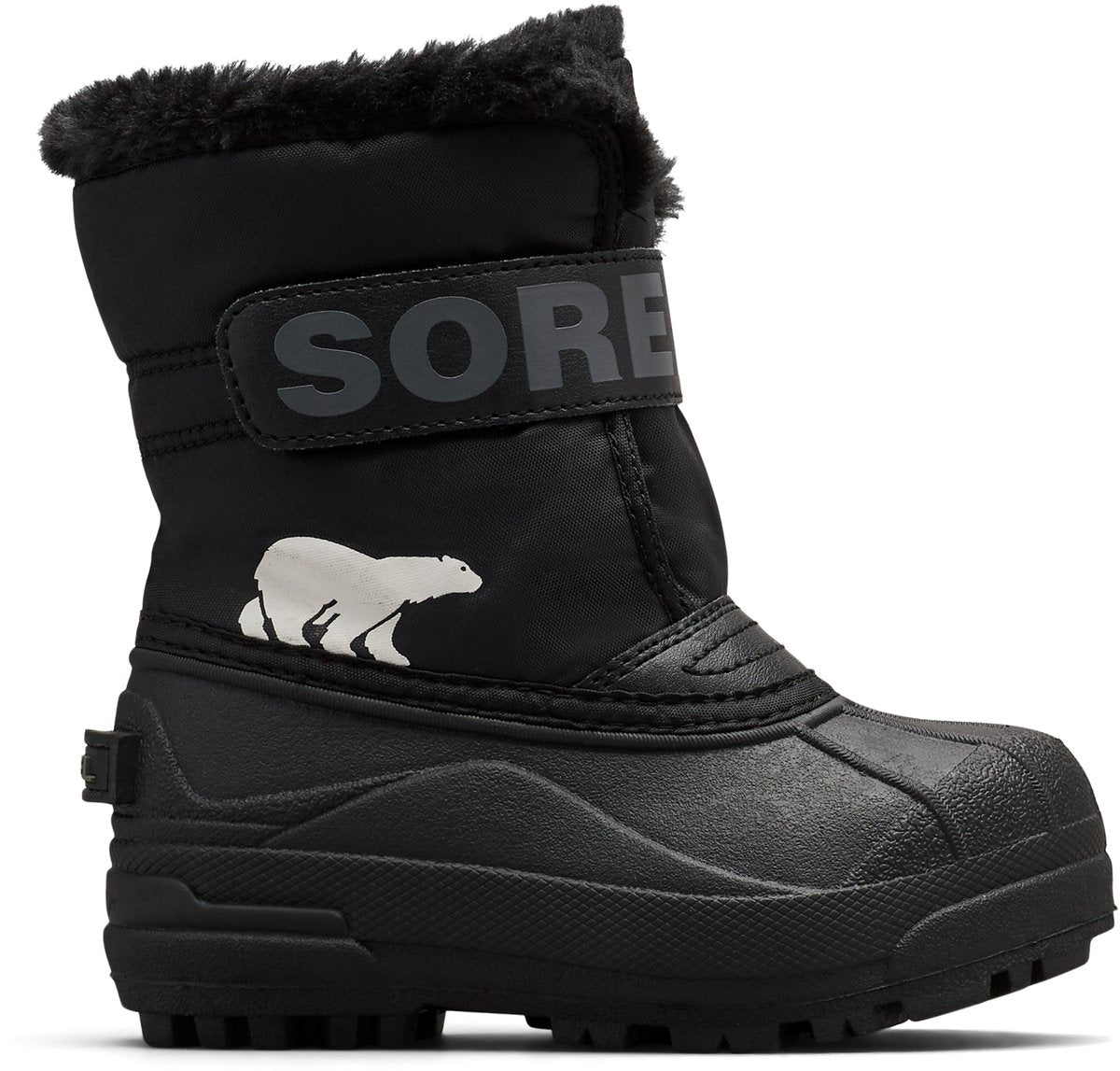 Sorel childrens snow commander™ boot youth unisex little snowboots - black, charcoal - maat 30
