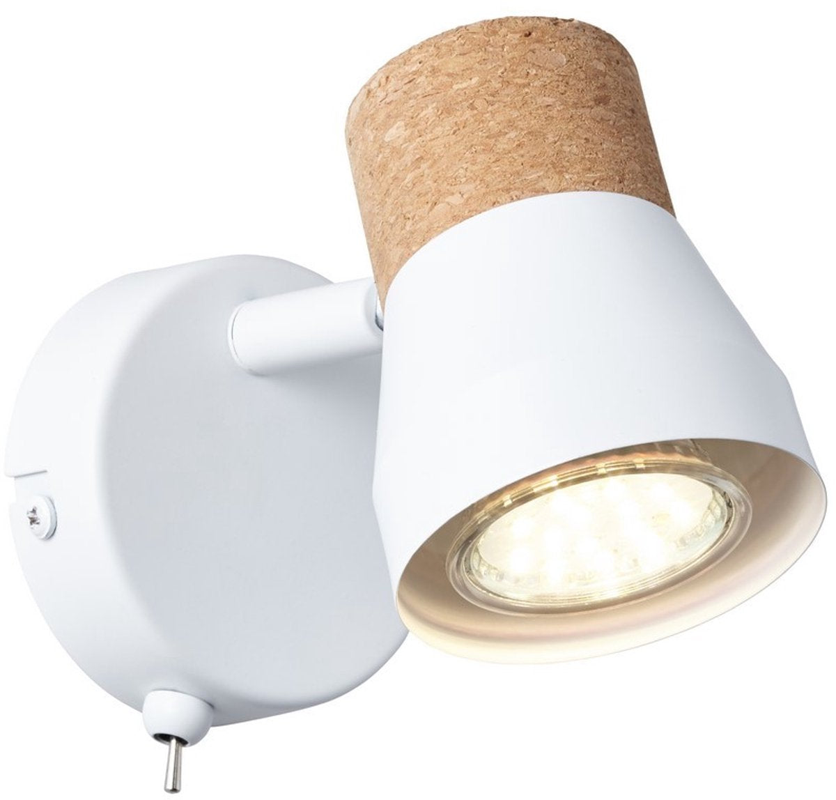 Brilliant moka - wandlamp - mat wit