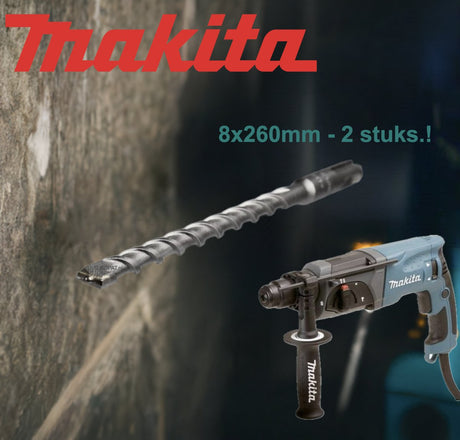 Makita - b2s betonboor 8x260mm sds-plus - 2 stuks
