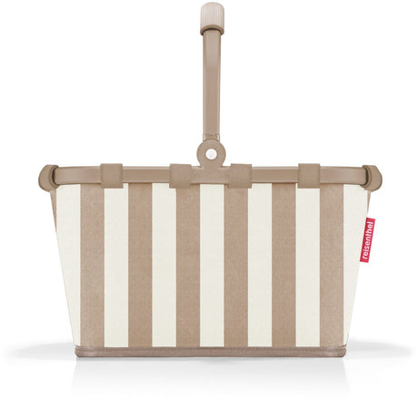 Reisenthel carrybag boodschappenmand maat xs - 5l - summerstripes coffee zand