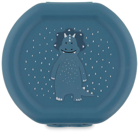 Trixie set van twee snackdoosjes met clip – mr. triceratops - makkelijk te openen – bpa-vrij – voor school en onderweg