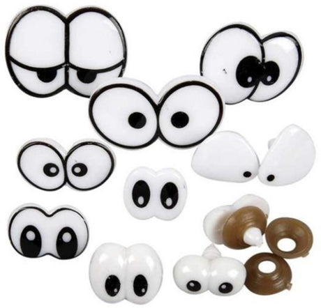 Creativ company cc grappige ogen set 2-3 cm 9 stuks