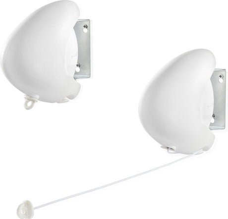 Leifheit wanddrooglijn rollfix single 80 longline - 8 m drooglengte - ophangbaar - wit