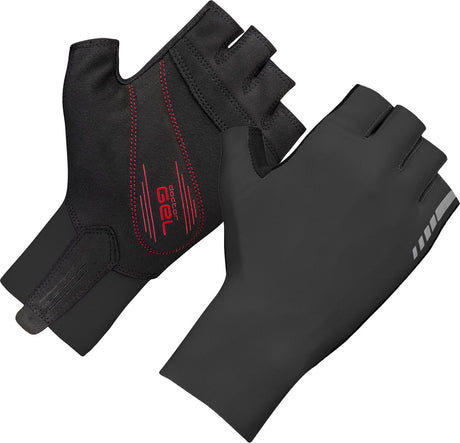 Gripgrab - aero tt raceday aerodynamische tijdrit wielren fietshandschoenen korte vinger - zwart - unisex - maat s
