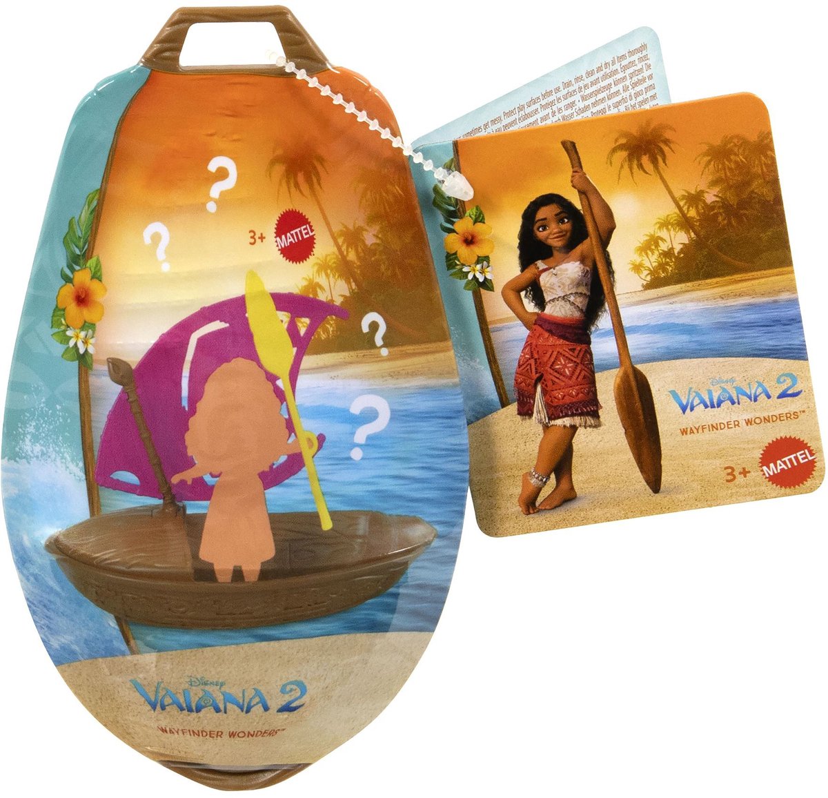 Disney princess vaiana 2 verassingsitem – pirogue met 3 verrassingen – mini pop, zeil en riem