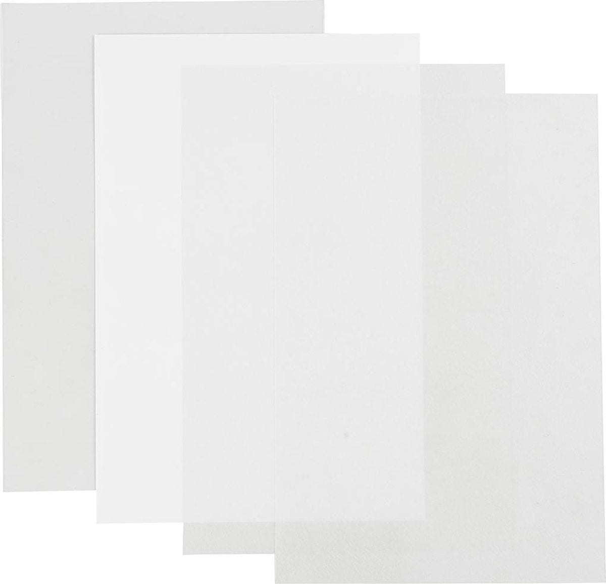 Creativ company http: www.cchobby.nl vellen-krimpfolie-vel-20x30-cm-dikte-0-3-mm-transparant-glans-mat-transparant-mat-wit-4-vel-1-doos