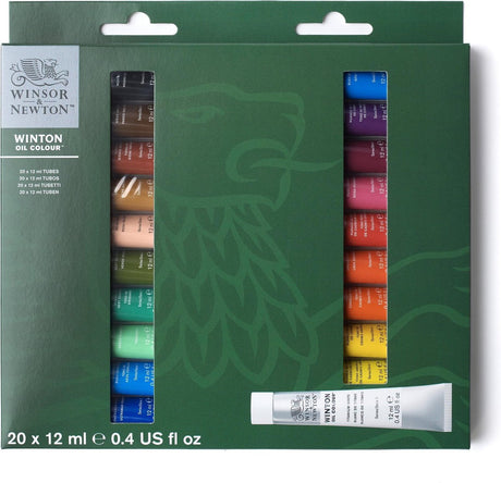 Winsor newton 1490702 winton oil colour 20x12ml beginners set