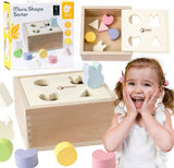 Lobbes speelgoed bv classic world wooden shape sorter for children 10 pcs. - uni