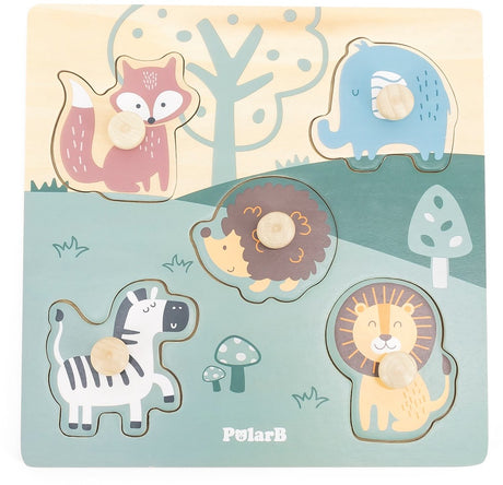 Polarb houten dieren puzzel 44068