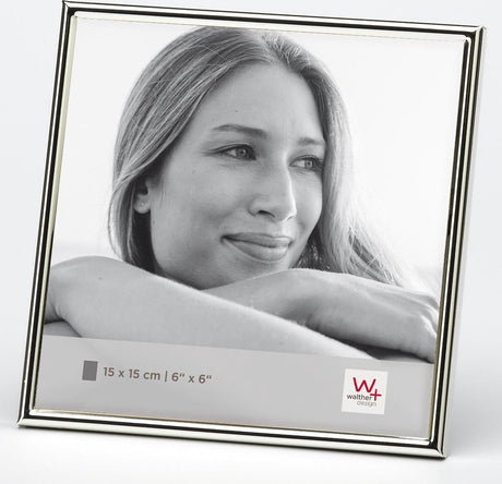 Walther design chloe - fotolijst - fotoformaat 15 x 15 cm - zilver