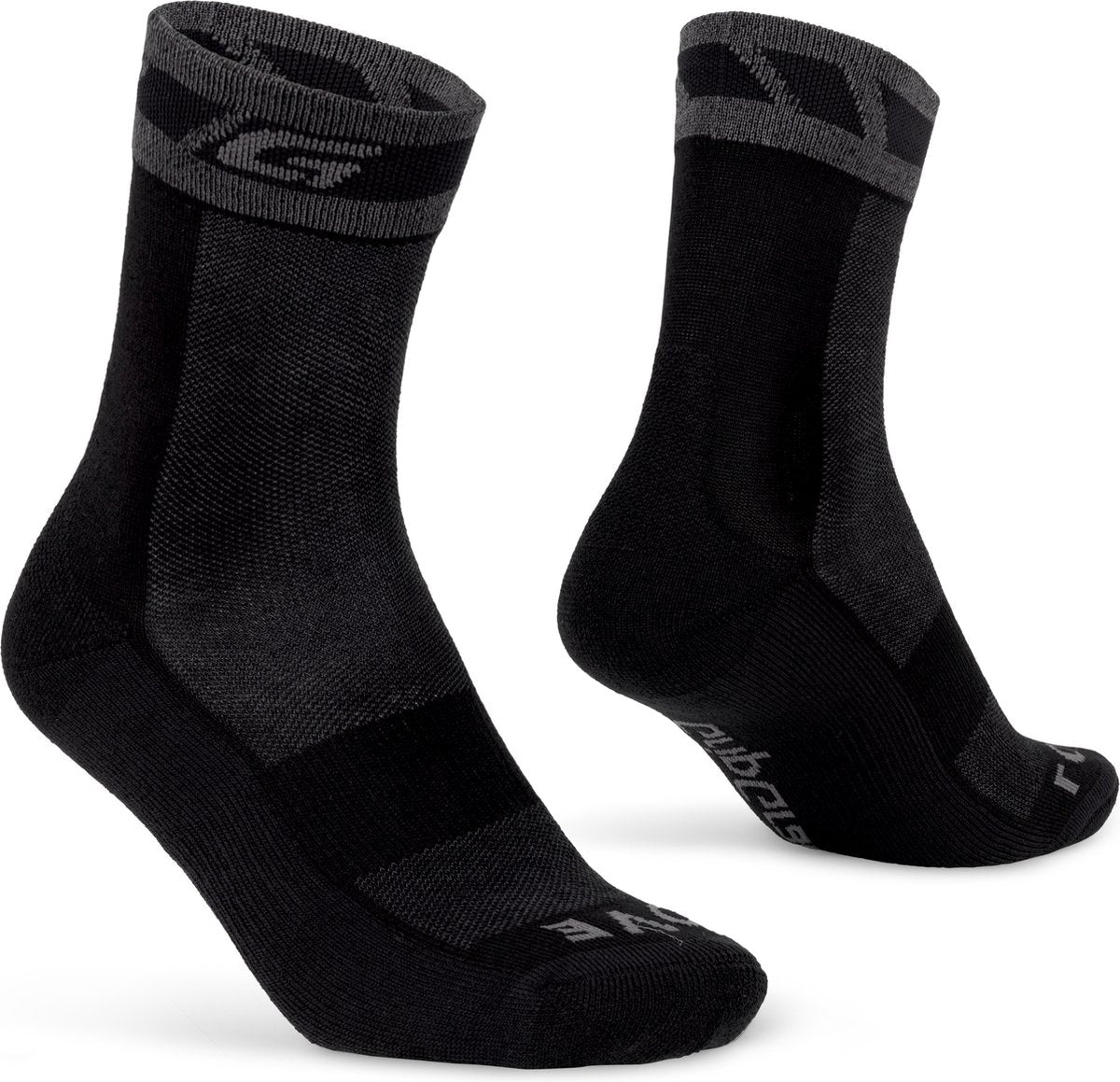 Gripgrab - merino winter fietssokken warme wieler sokken met merino wol fiets wintersokken - zwart - unisex - maat l (44-47)