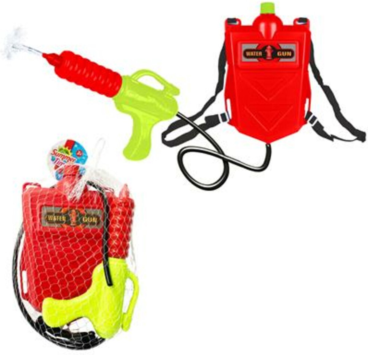 Summertime brandweer waterpistool met rugzak container