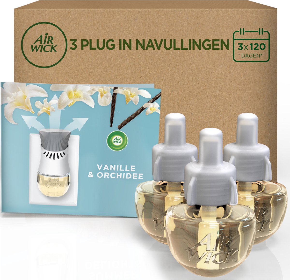 Air wick elektrische luchtverfrisser navullingen - vanille orchidee - 3 navullingen