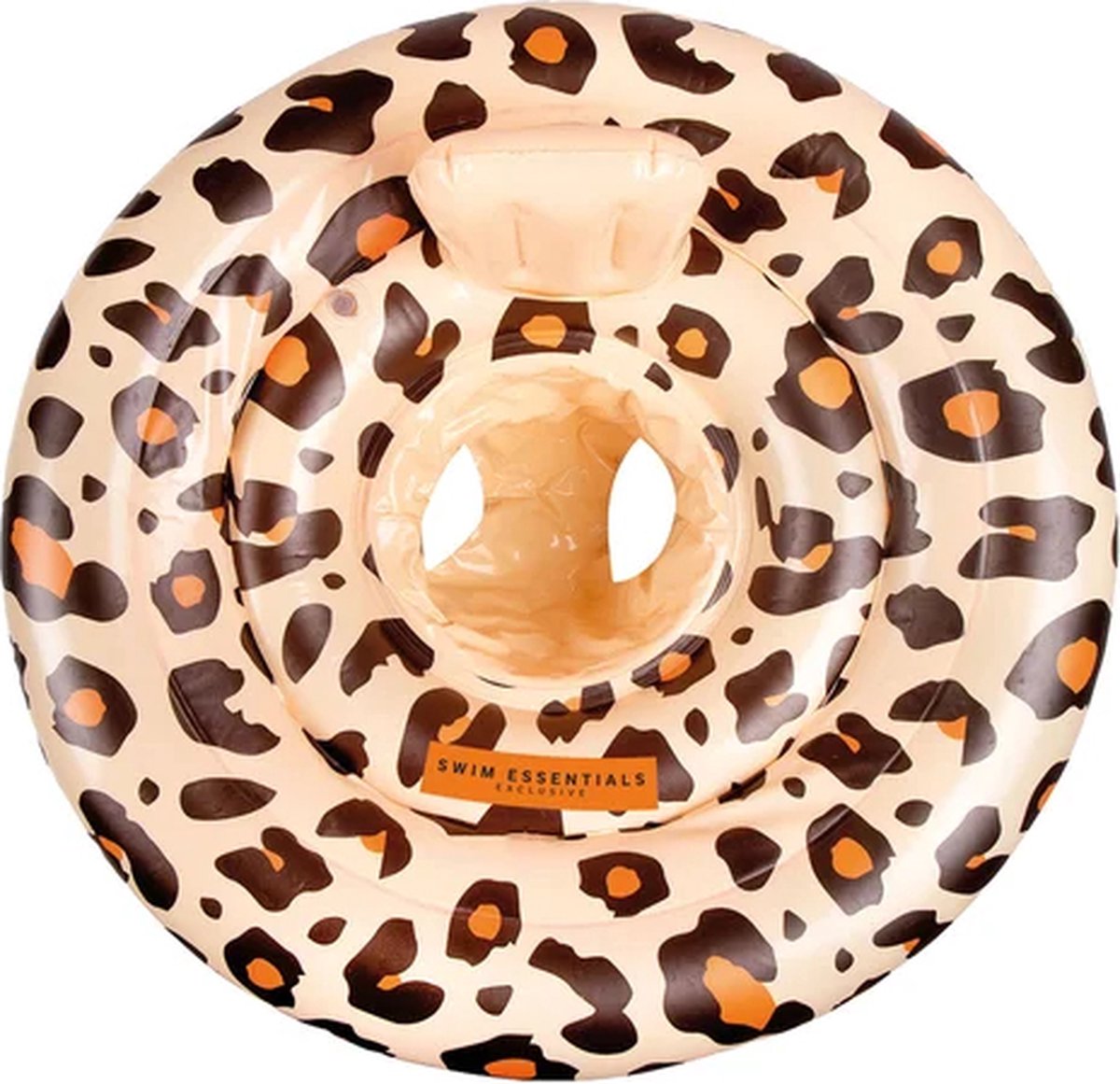 Merkloos sans marque swim essentials exclusive baby float beige leopard (0-1 jaar)