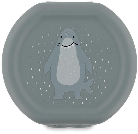 Trixie set van twee snackdoosjes met clip  mr. shark - makkelijk te openen  bpa-vrij  voor school en onderweg