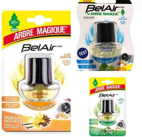 Arbre magique belair green essence navulling - auto luchtverfrisser navulling voor belair car perfume - auto luchtverfrisser met instelbare geurafgifte tot 75 dagen - auto parfum 7 ml