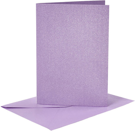 Creativ company http: www.cchobby.nl kaarten-en-enveloppen-afmeting-kaart-10-5x15-cm-afmeting-envelop-11-5x16-5-cm-parelmoer-120-210-gr-paars-4-set-1-doos