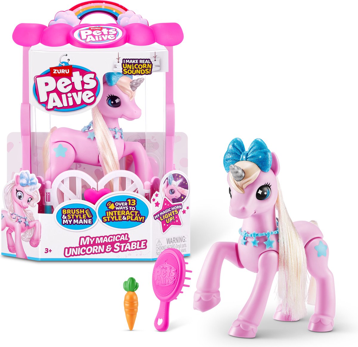 Pets alive zuru - - my magical unicorn and stable - speelfiguur - 32cm