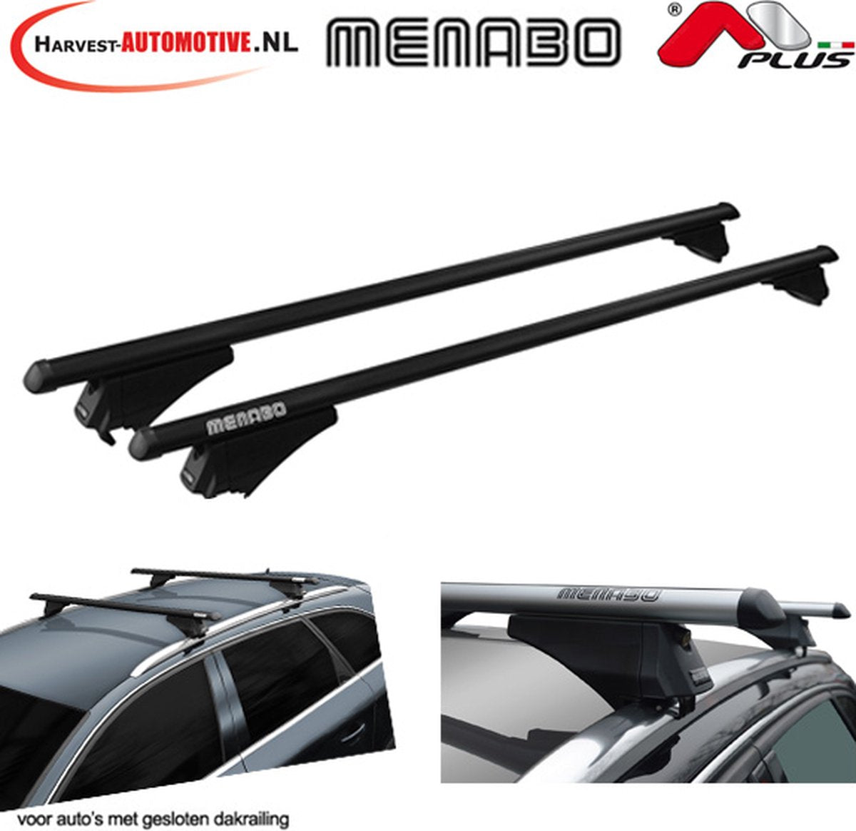Menabo tiger xl zwart dragers 135cm