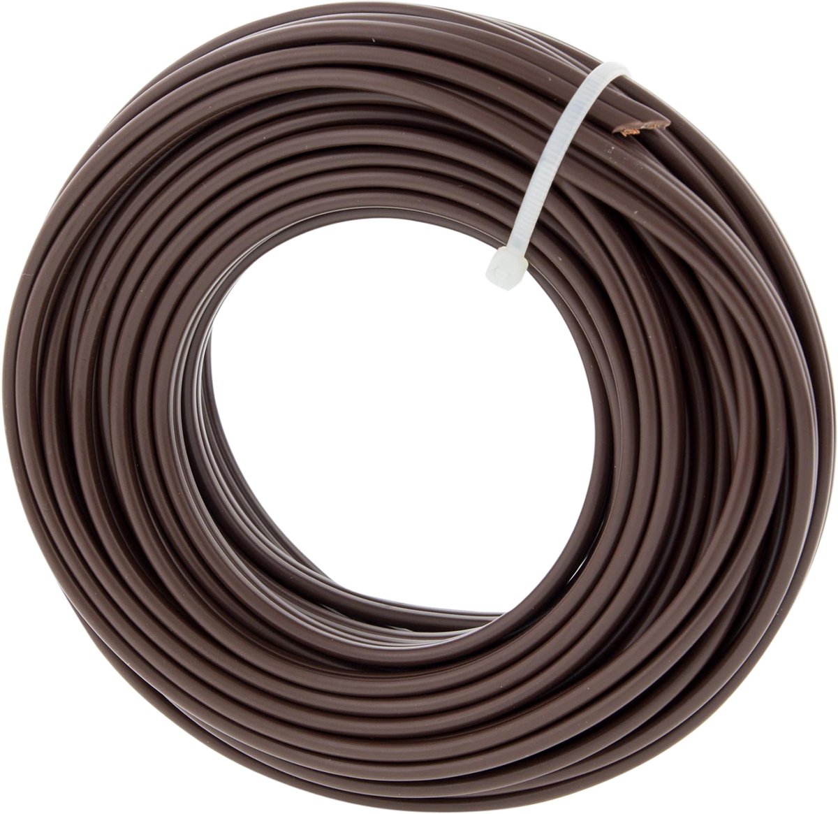 Q-link tweelingsnoer - zwakstroom tot 42 volt - 2 x 0,75 mmâ² - 10 m - bruin