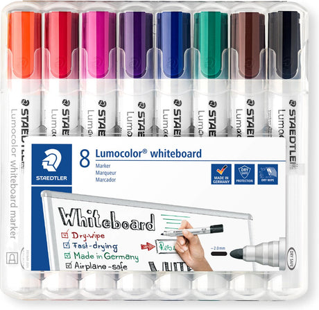 Staedtler lumocolor whiteboard marker ronde punt - box 8 st