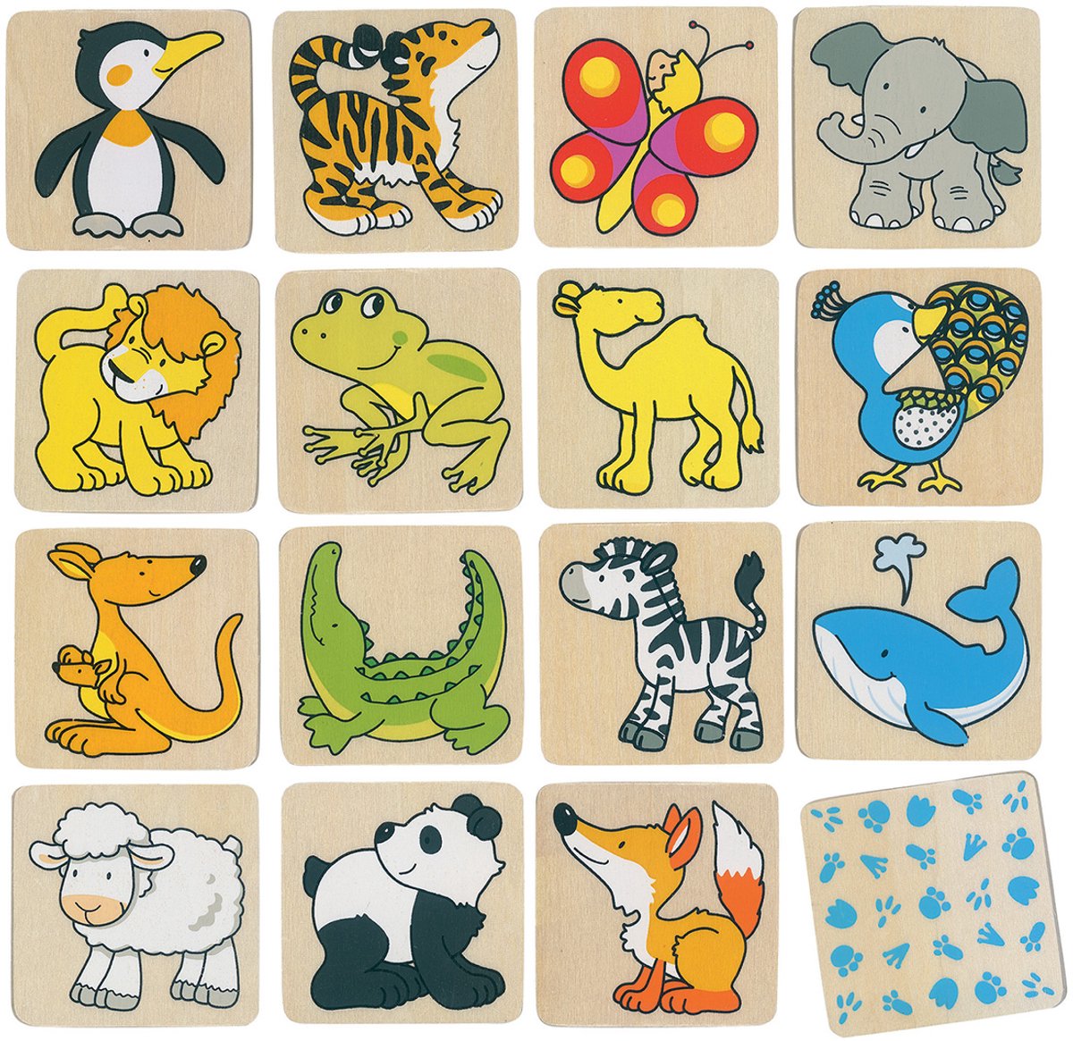 Goki houten memo dieren, 32dlg.
