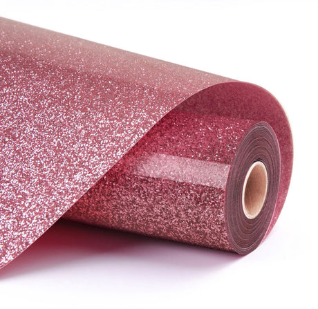 Loklik heat transfer vinyl glitter - pink - 30.5 x 90 cm
