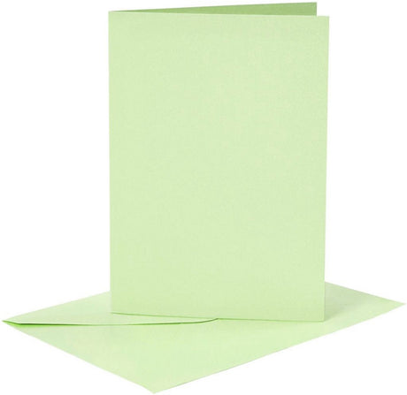 Creativ company cc kaarten enveloppen 10,5x15 cm lichtgroen 6 stuks