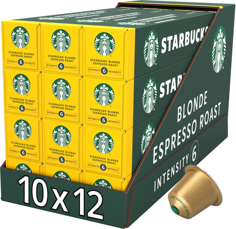 Starbucks by nespresso capsules blonde espresso roast - 10 koffiecups x 12 doosjes