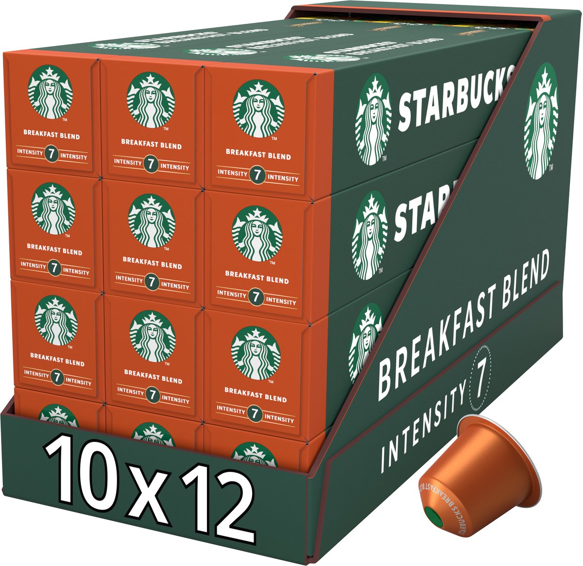Starbucks by nespresso capsules breakfast blend - 10 koffiecups x 12 doosjes