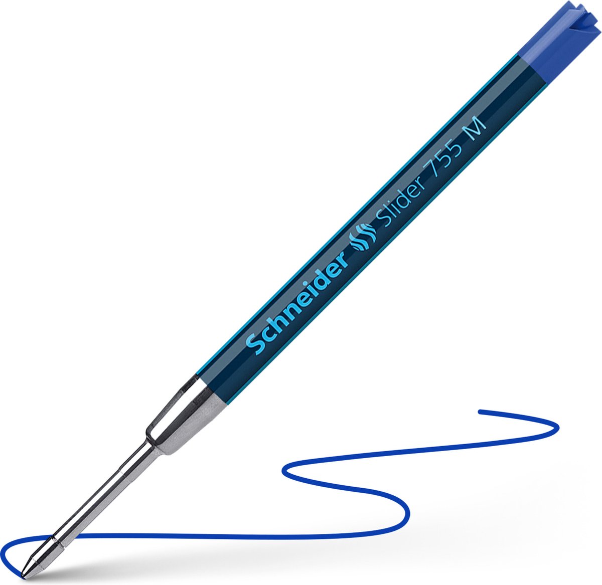 Schneider schrijfwaren schneider balpenvulling - slider 755 jumbo - penpunt m - blauw - s-175603