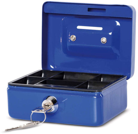 Maul geldkist muntinworp munteninzet 10.5 x 12.5 x 6.1 cm blauw