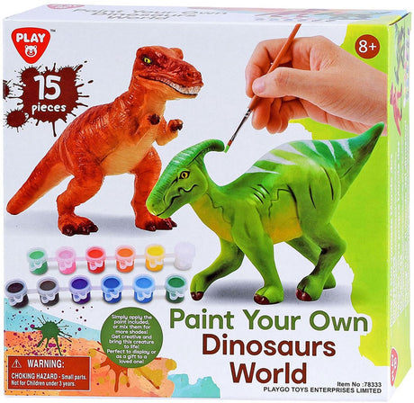 Playgo play dino knutselset schilderen - creatieve speelgoedset 15-delig.