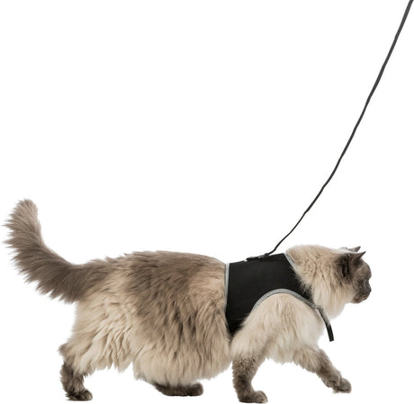 Trixie soft kattentuig - zwart - 1,2 m