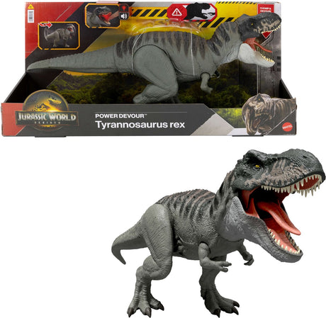 Mattel jurassic world rebirth grote verslinder tyrannosaurus rex - met constante bijtbewegingen en licht en geluid