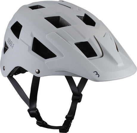 Bbb cycling mtb helm nanga - met bevestiging voor camera of verlichting - wasbare padding - fietshelm volwassenen: heren dames - mat grijs wit - l - bhe-54