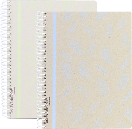 Kangaro spiraalblok - ecologique - formaat a4 - met lijn - 2 stuks - an-116083-b