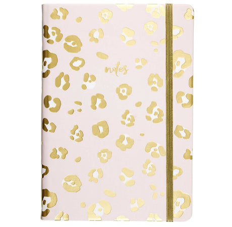 Eccolo notitieboek - leopard - lijn - ca.15x20cm - met elastiek sluiting - ec-d447u