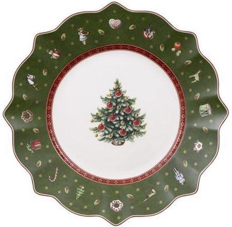 Villeroy boch toy’s delight ontbijtbord - 24 cm - groen - kerst