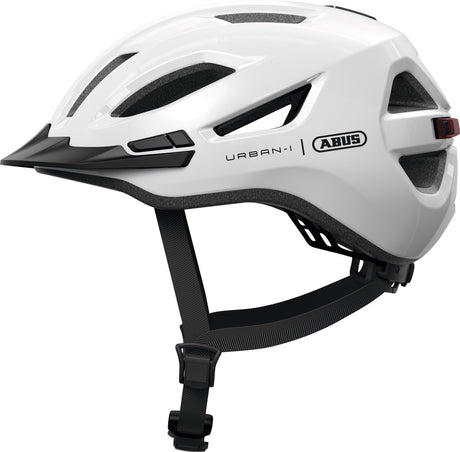 Abus fietshelm urban-i 4.0 shiny white l - 57-61 cm - wit - geschikt voor gebruik op elektrische fietsen - stadsfietsen - 290 g