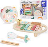 Classic world world houten muziekinstrumenten set iris