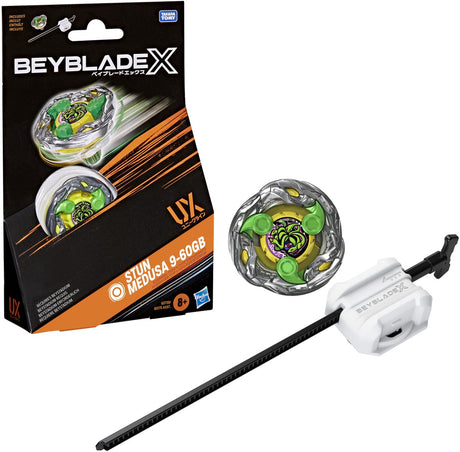 Beyblade x stun medusa 9-60gb ux starterpack, tol en launcher