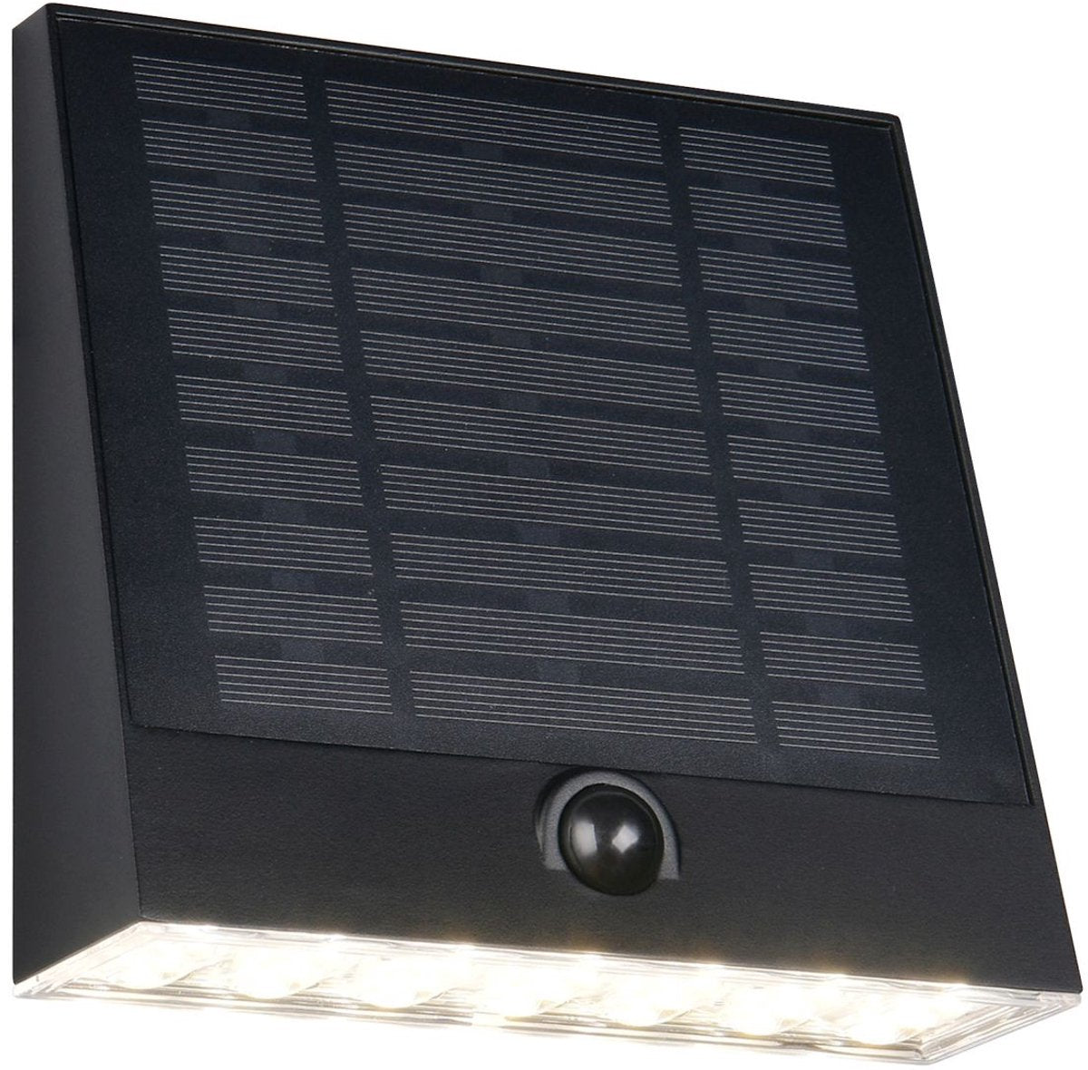 Rl live your light reality alvorada - wandlamp - zwart - incl. 1x smd 6 w - bewegingssensor - schemersensor - usb-aansluiting - helderheid instelbaar - oplaadbaar - zonne-energie - bewegingssensor en orientatielicht - hybrid solar - buitenverlichting - ip