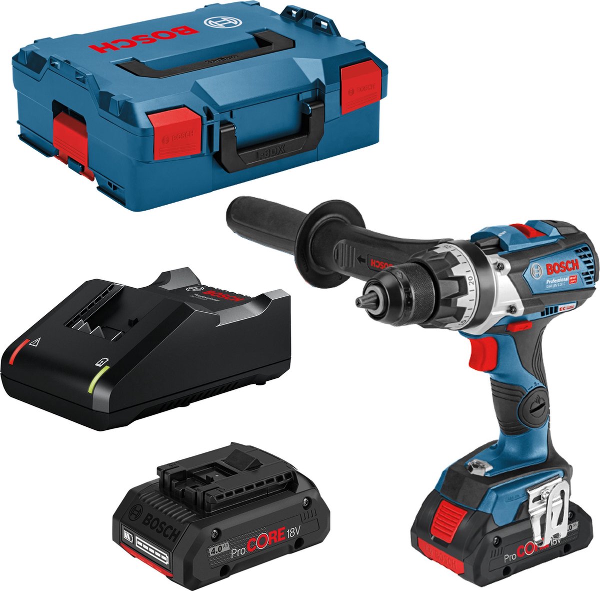 Bosch professional gsr 18v-110 c accu schroefboormachine 18v 4.0ah in l-boxx - 06019g010a