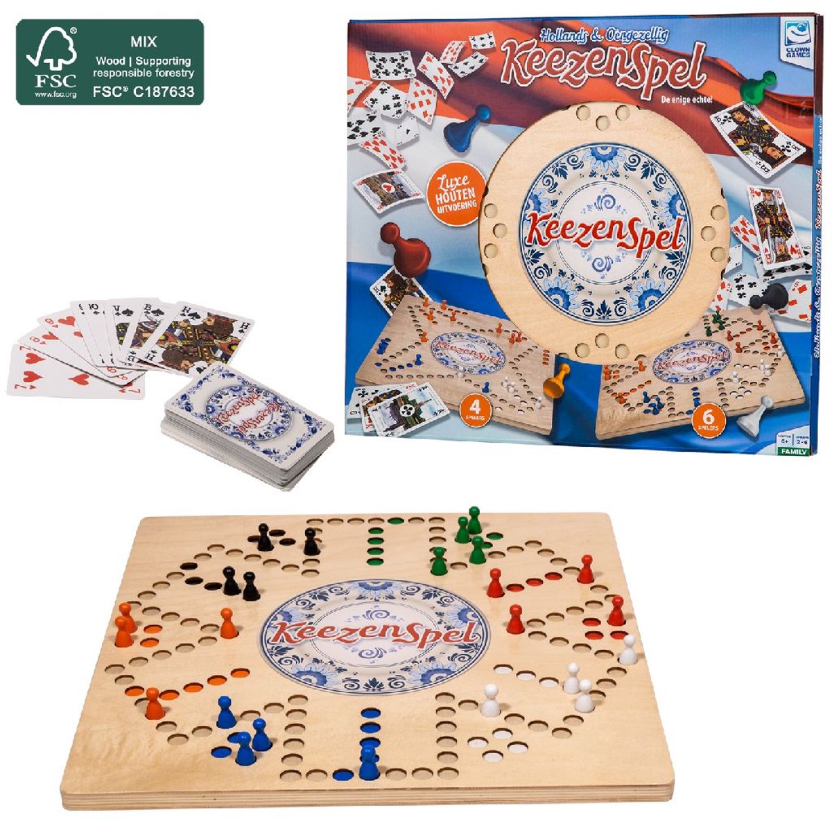 Clown games houten keezenspel