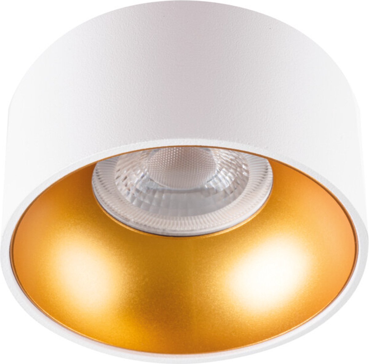 Kanlux s.a. - led gu10 plafondspot wit goud rond - enkelvoudig voor 1 led gu10 spot